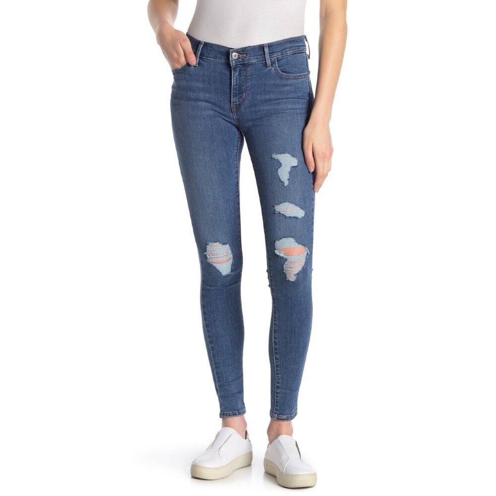 Levi's 710 Super Skinny Distressed Jeans 26x30